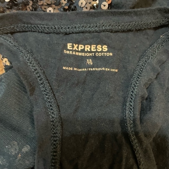Express Dark blue sequin tank top size XS - Picture 7 of 7